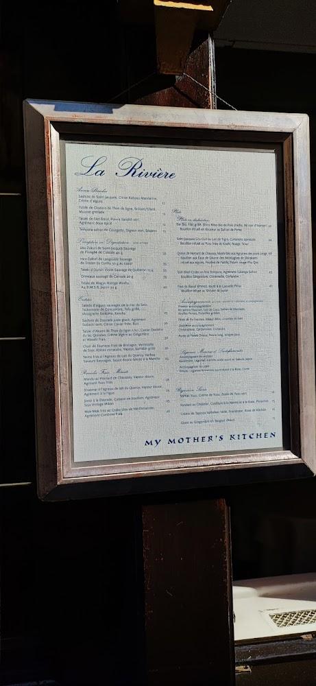 La Rivière - Menu Image 1